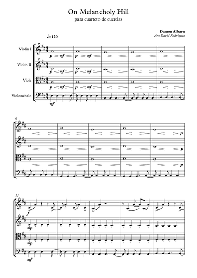 On Melancholy Hill (arr. David Rodríguez)