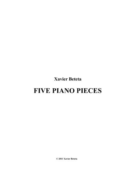 Five Piano Pieces