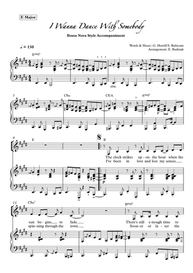 I Wanna Dance With Somebody (arr. Eva Budniak)