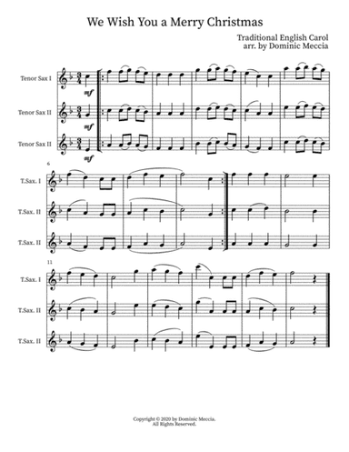 We Wish You a Merry Christmas (arr. Dominic Meccia)