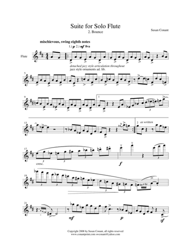 Suite for Solo Flute 2. Bounce