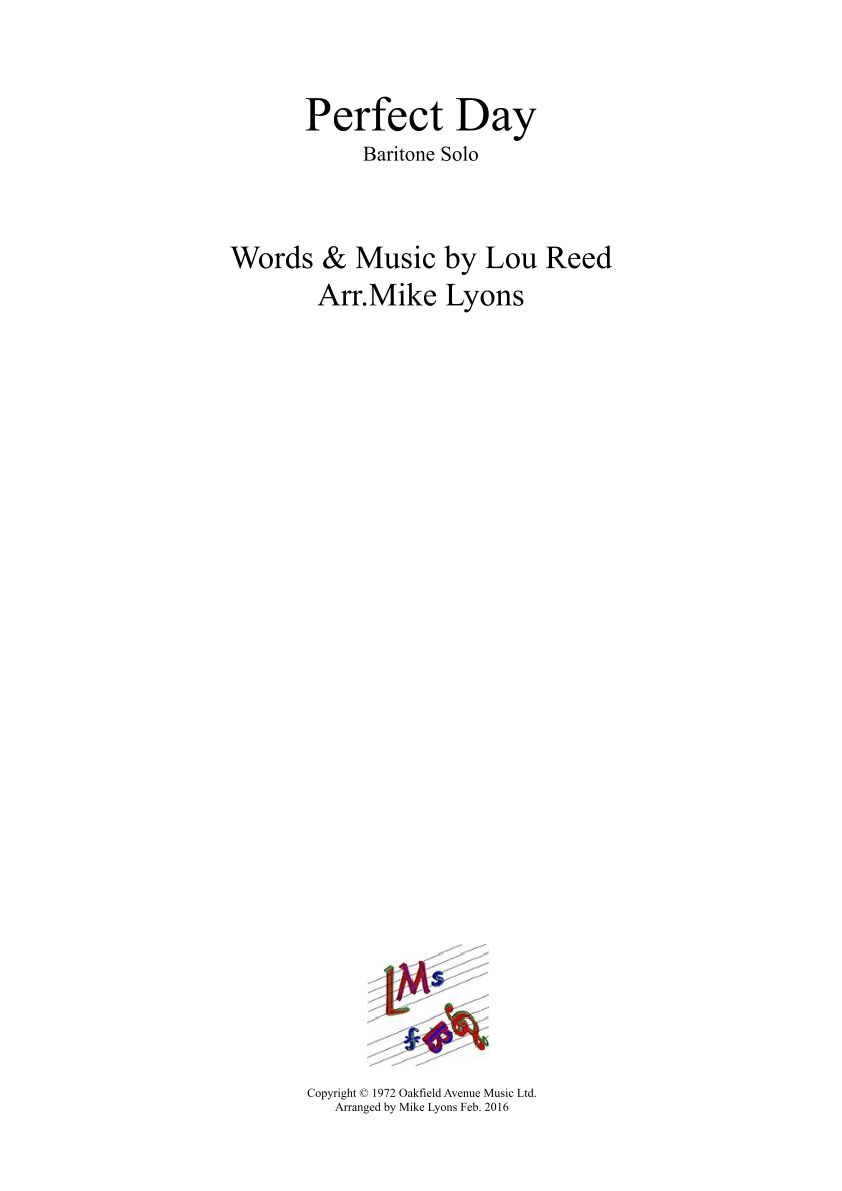 Perfect Day (arr. Mike Lyons)