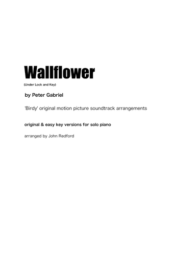 Wallflower (arr. John Redford)