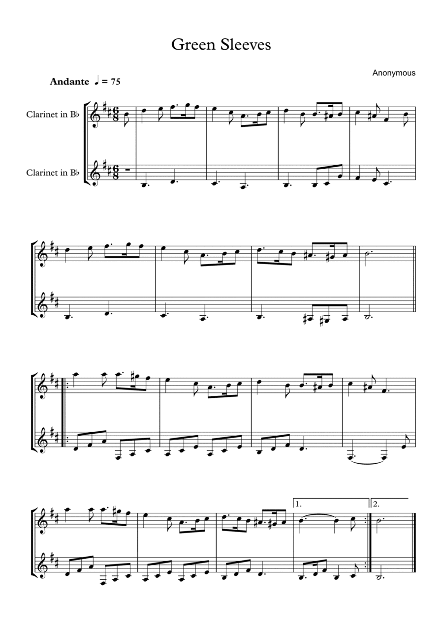 Green Sleeves (arr. Rebeca Goncalves)