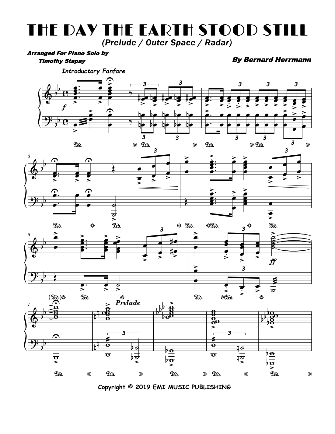 Prelude / Outer Space / Radar (arr. Timothy Stapay)