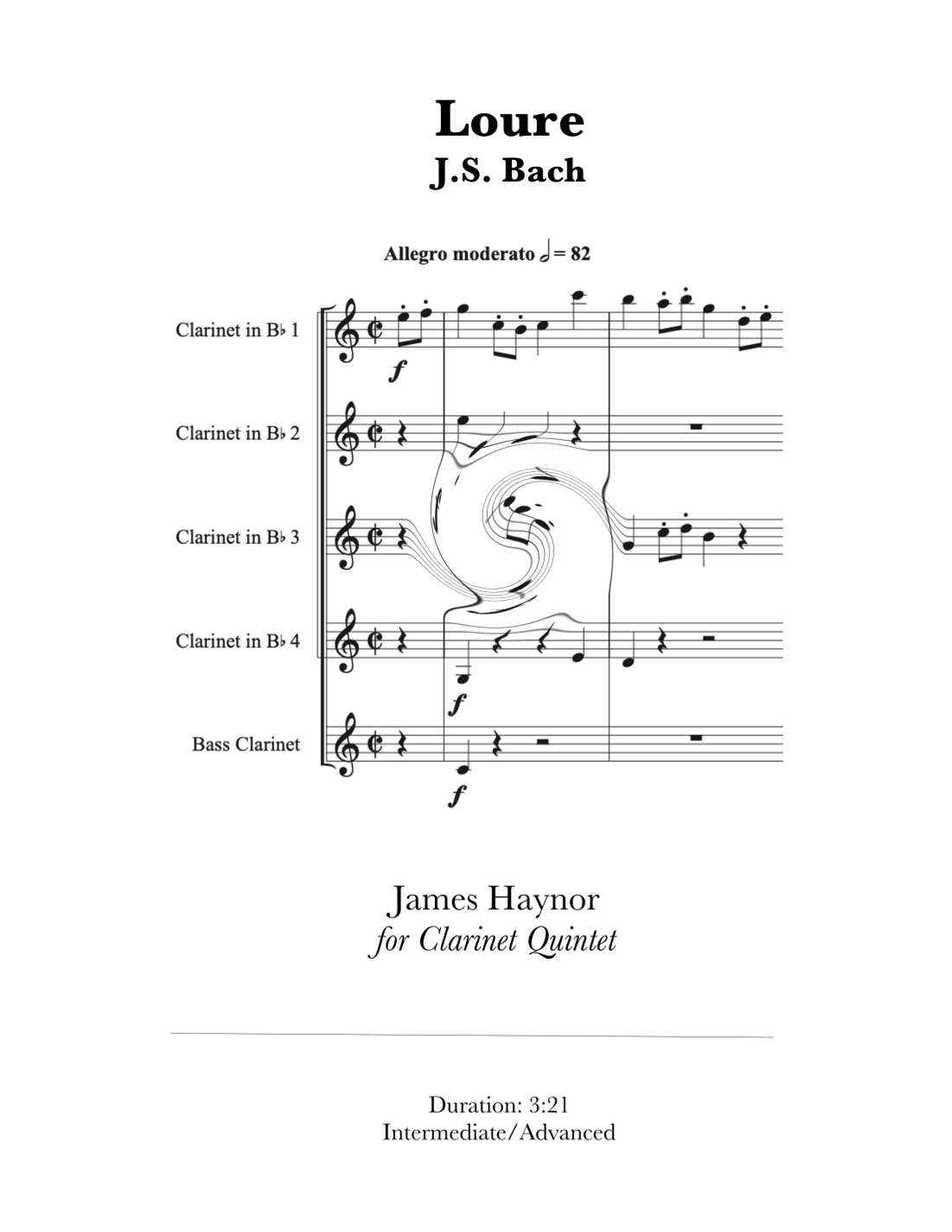Loure for Clarinet Quintet (arr. James Haynor)