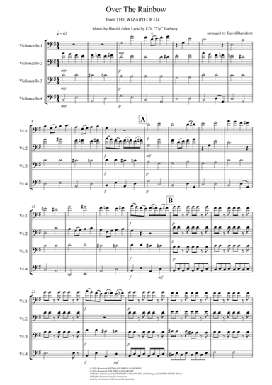 Over The Rainbow (from The Wizard Of Oz) (arr. David Burndrett)