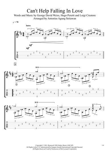 Can't Help Falling In Love (arr. Antonius Agung Setiawan)