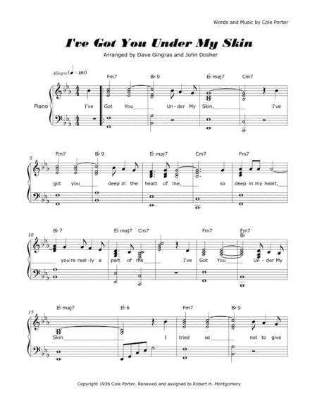 I've Got You Under My Skin (arr. Dave Gingras, John E. Dosher)