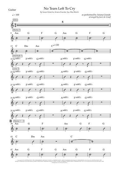 No Tears Left To Cry (arr. Joeri de Graaf)
