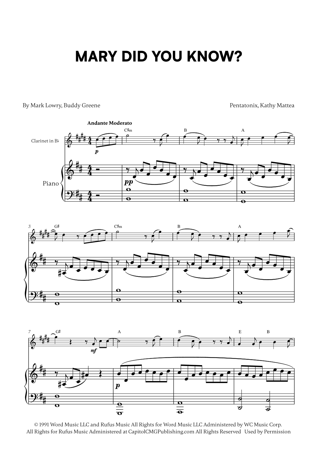 Mary, Did You Know? (arr. Cadenza Editions)