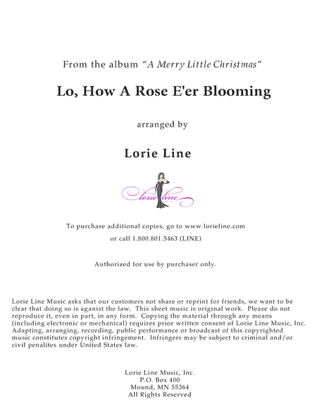 Lo, How A Rose E'er Blooming (from 2016 A Merry Little Christmas) (arr. Lorie Line)