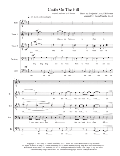Castle On The Hill (arr. Kevin Cincotta-Guest)