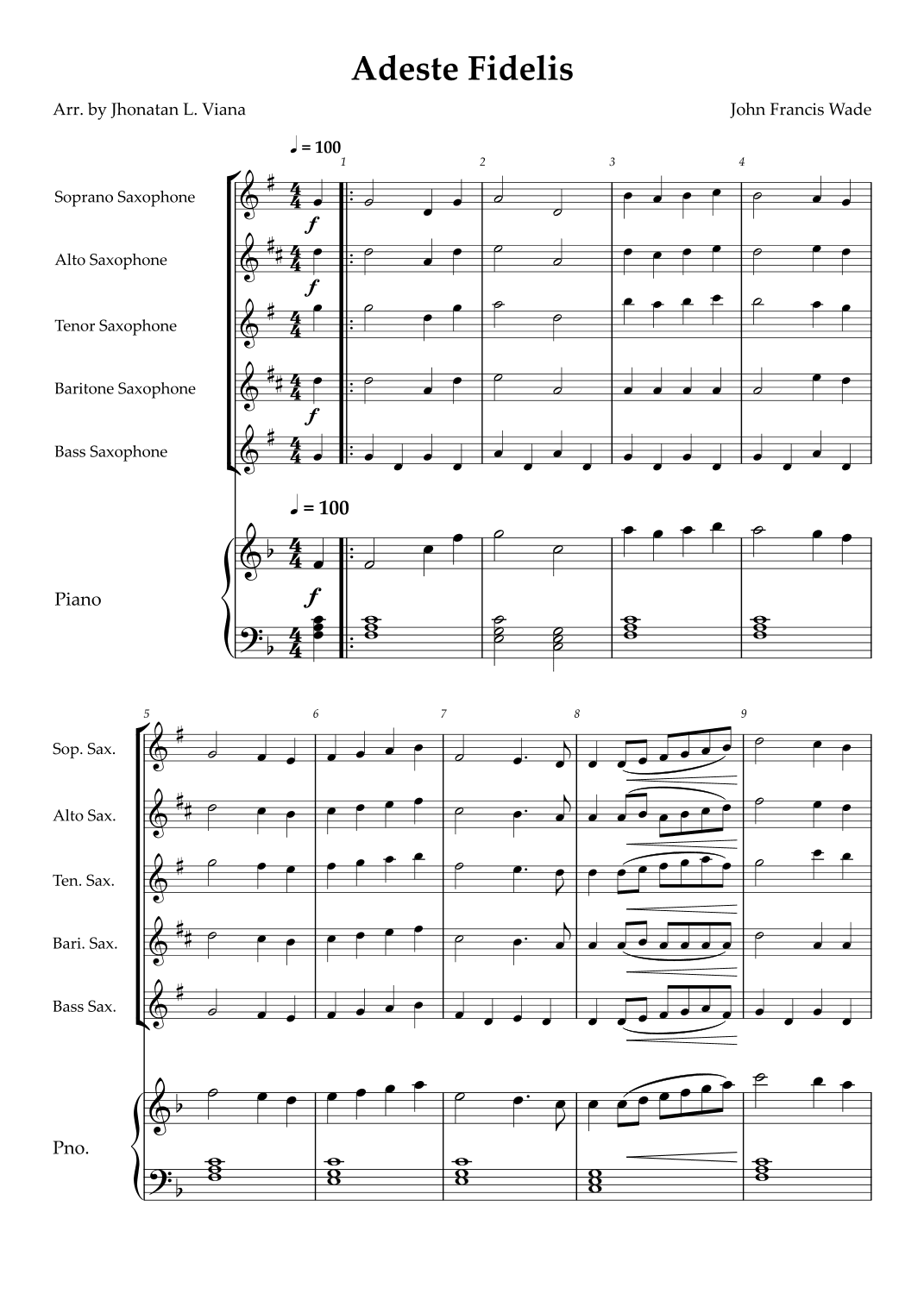 Adeste Fidelis (arr. Jhonatan Lucio Viana)