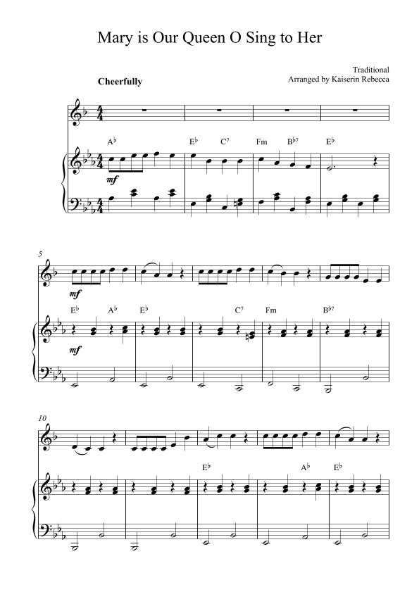 Mary Is Our Queen O Sing To Her (arr. Kaiserin Rebecca)
