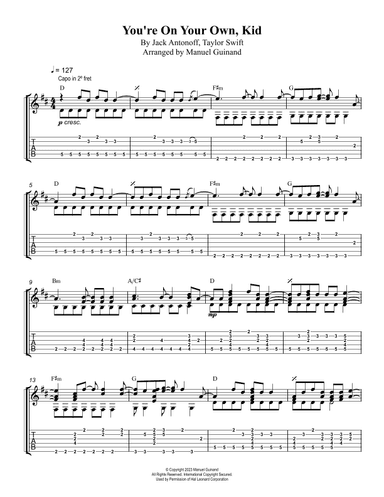 You're On Your Own, Kid (arr. Manuel Guinand)