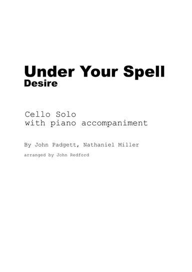 Under Your Spell (arr. John Redford)