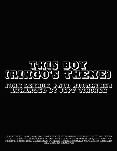 This Boy (ringo's Theme) (arr. Jeff Tincher)