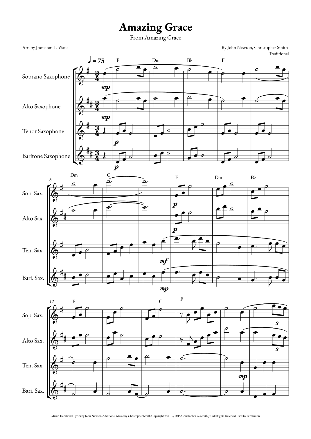 Amazing Grace (arr. Jhonatan Lucio Viana)