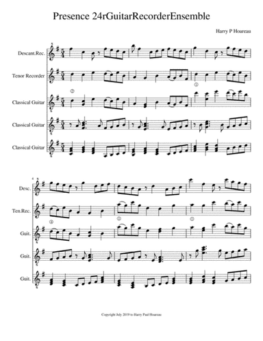 Presence 24r Guitar Recorder Ensemble