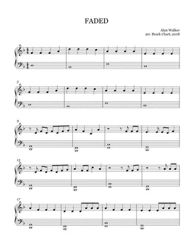 Faded (arr. Brock Chart)