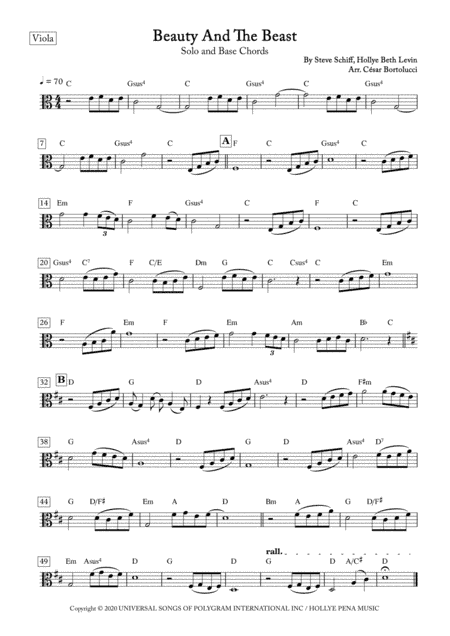 Beauty And The Beast (arr. ACT Bortolucci)
