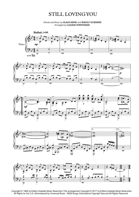 Still Loving You (arr. Claudio Porstmann)