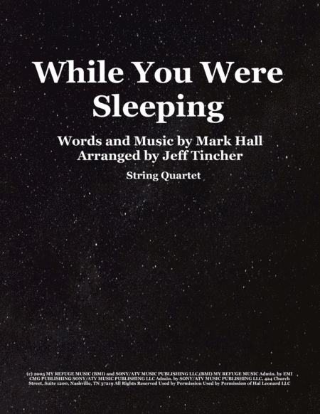 While You Were Sleeping (arr. Jeff Tincher)