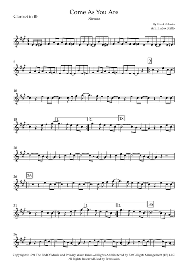 Come As You Are (arr. Fabio Britto)