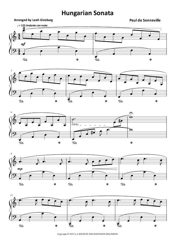Hungarian Sonata (arr. Leah Ginzburg)