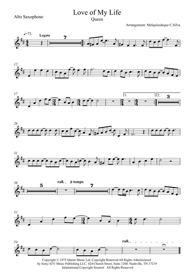 Love Of My Life (arr. Melquisedeque C.Silva)