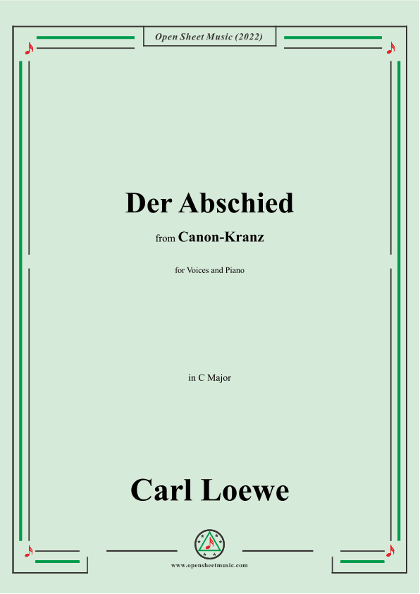 Loewe-Der Abschied,in C Major (arr. OSM Press)