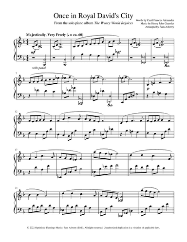 Once in Royal David's City (arr. Pam Asberry)