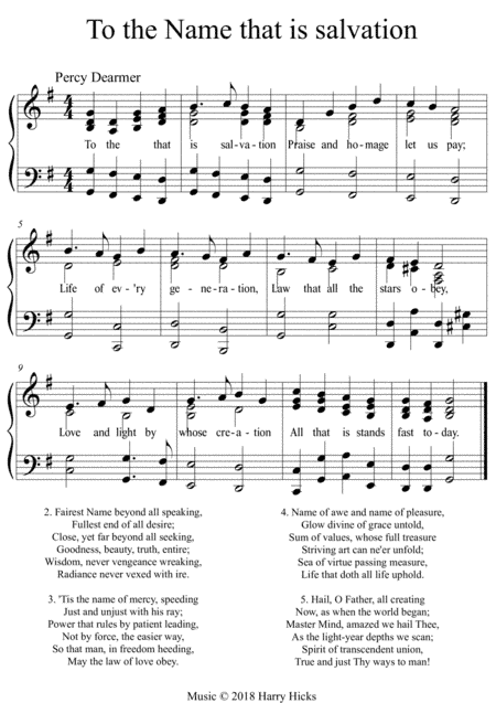 To the Name that is salvation. A new tune to a wonderful old hymn.