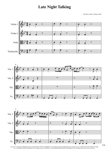Late Night Talking (arr. Wesley S. SIlva)