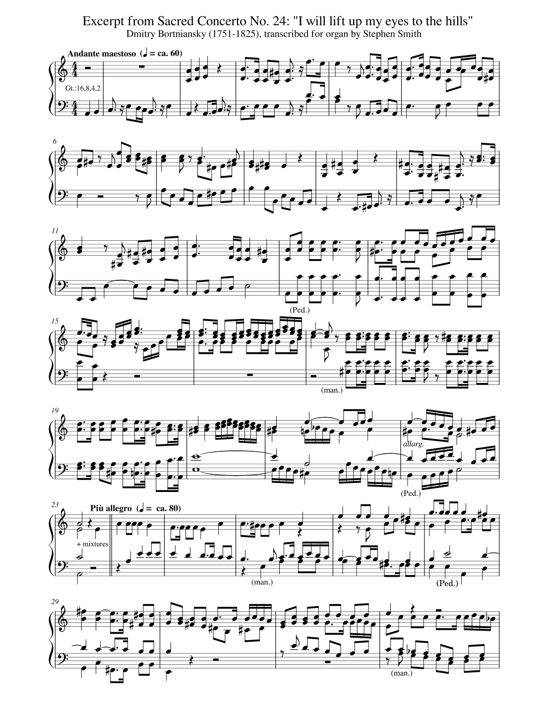 I will lift up my eyes (arr. Stephen Smith)