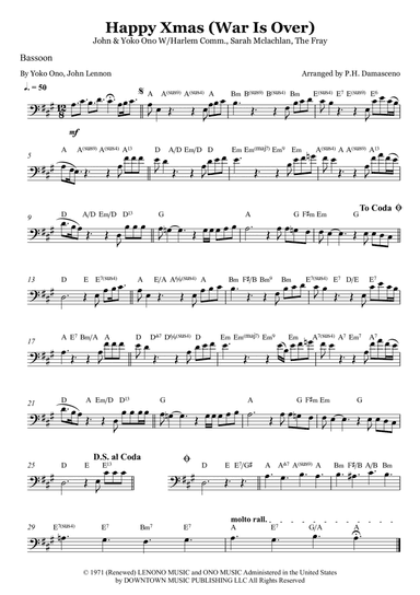 Happy Xmas (war Is Over) (arr. P.H. Damasceno)