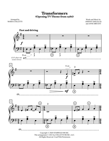Transformers Medley (arr. Maria Colletti)