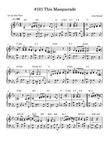 This Masquerade (arr. John Fries)