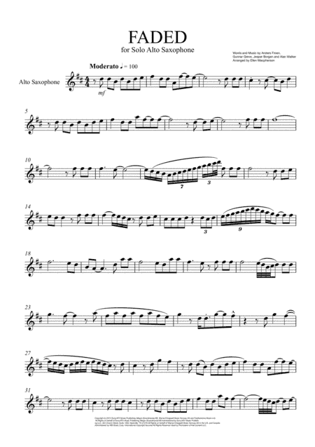 Faded (arr. Ellen Macpherson)