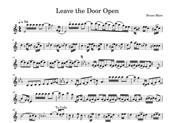 Leave The Door Open (arr. Julia Mills)