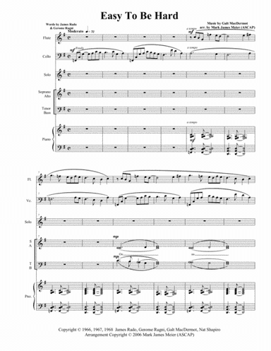 Easy To Be Hard (arr. Mark James Meier (ASCAP))