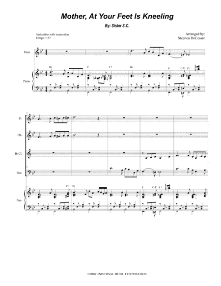 Mother At Your Feet Is Kneeling (arr. Stephen DeCesare)