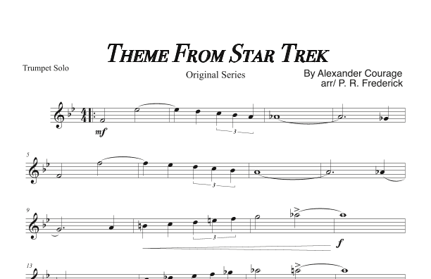 Star Trek - Main Title (t.v.) (arr. P. R. Frederick)