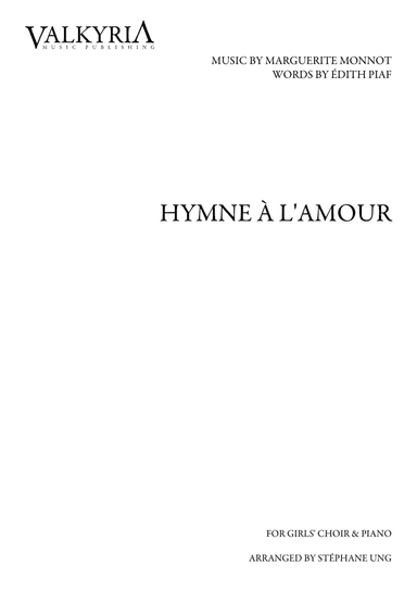 Hymne A L'amour (arr. Stéphane Ung)