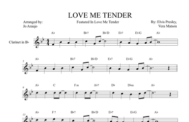Love Me Tender (arr. Jo Araujo)