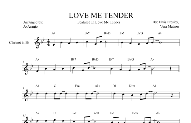Love Me Tender (arr. Jo Araujo)