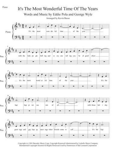 The Most Wonderful Time Of The Year (arr. Kevin Busse)