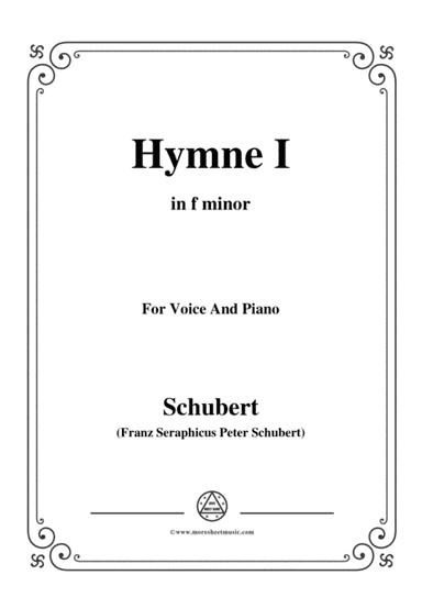 Schubert-Hymne(Hymn I),D.659,in f minor,for Voice&Piano (arr. MSM)