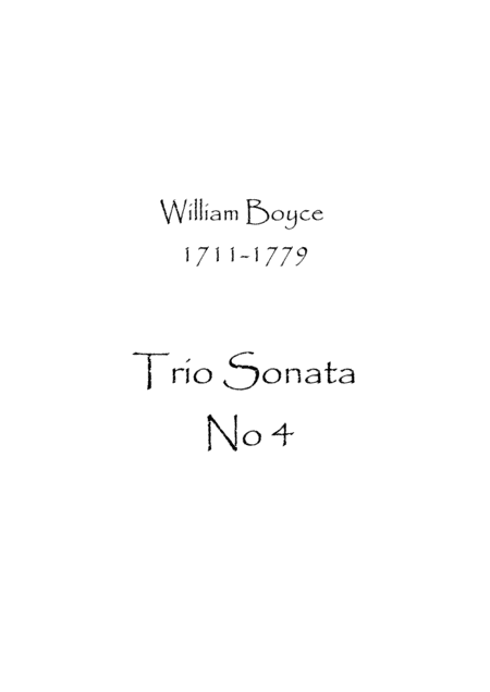 Trio Sonata No.4 (arr. Spence Bundy)